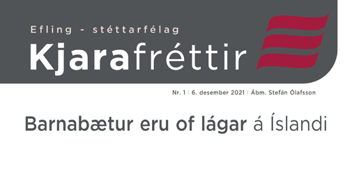 1. tbl.: Barnabætur eru of lágar á Íslandi