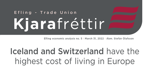 Issue 5: Iceland and Switzerland have the highest cost of living in Europe